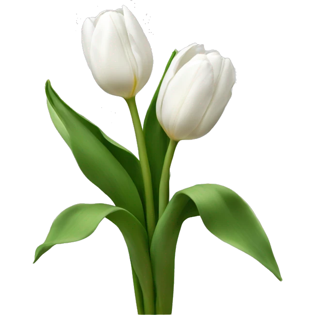 white tulips emoji