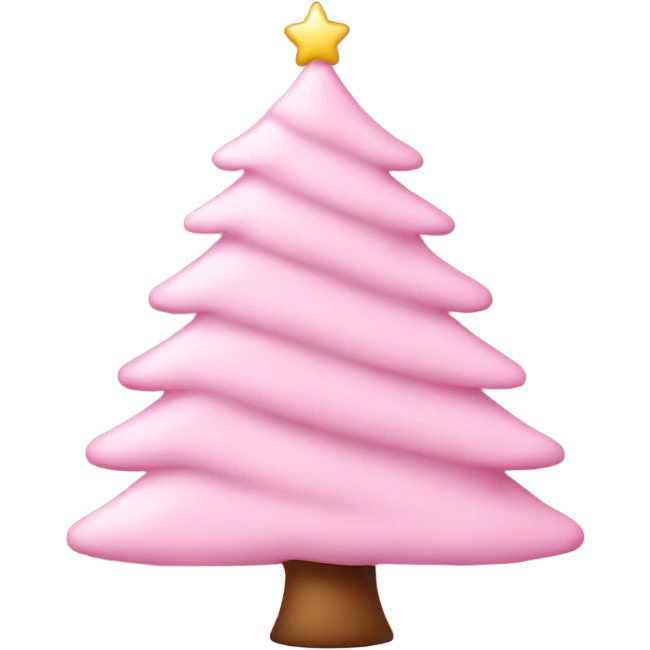 baby pink Christmas tree  emoji
