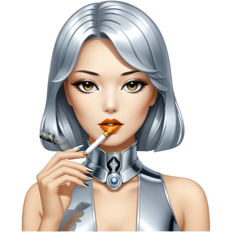 sorayama smoking chrome emoji