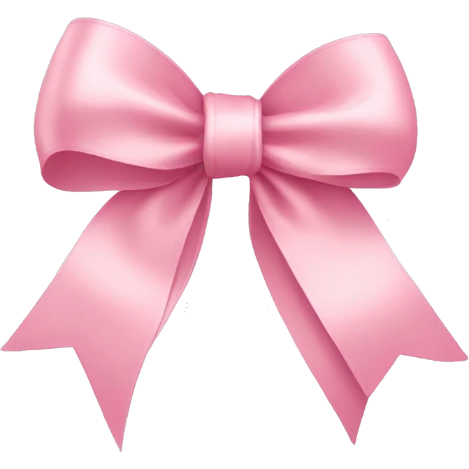 light pink ribbon bow emoji