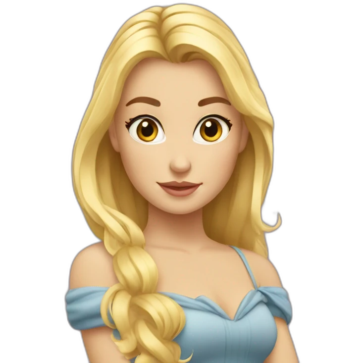  belle fille blonde avec 3 hommey emoji