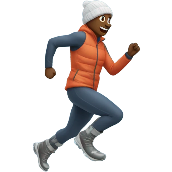 running in snow emoji