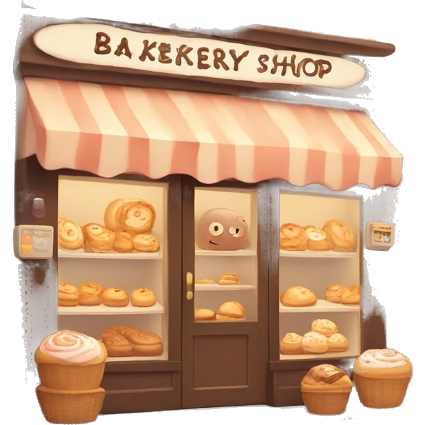 bakery shop cute emoji