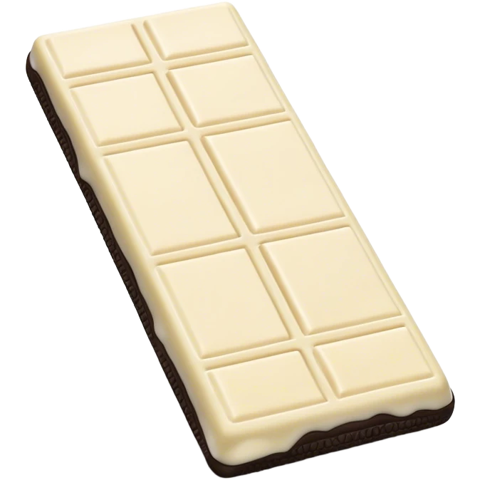 Oreo cookies and cream white chocolate bar, realistic  emoji