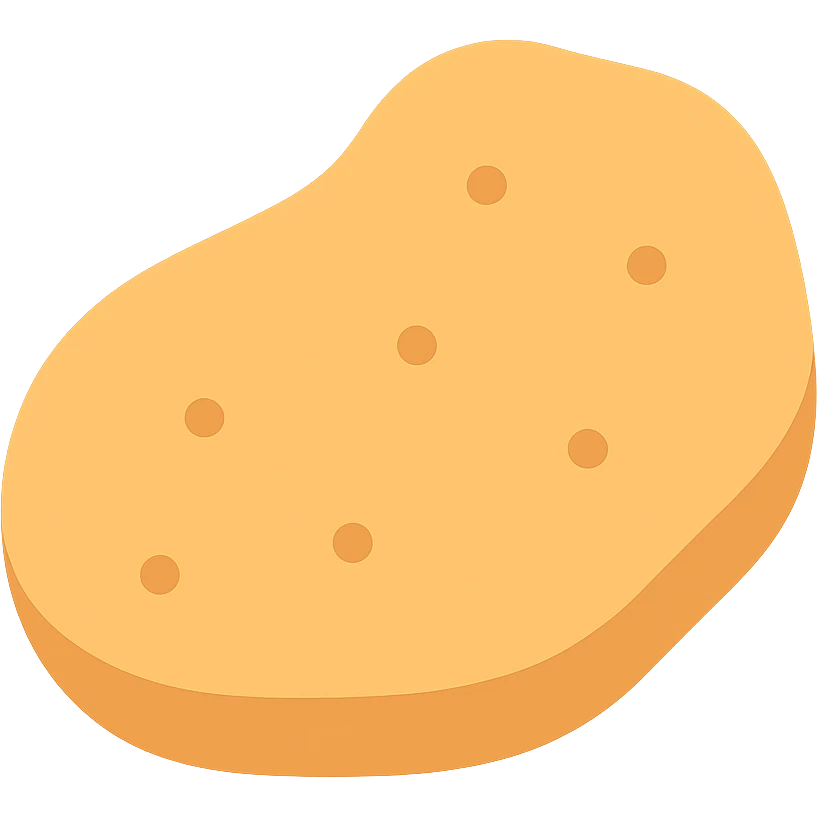 chicken nugget icon with color fill emoji