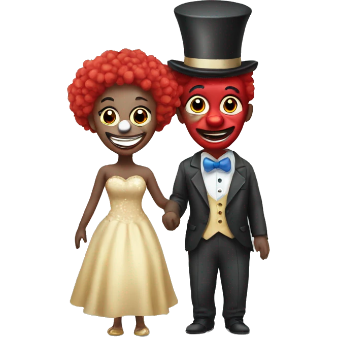 Two clowns getting married  emoji