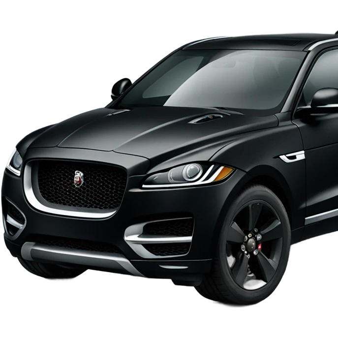 Matte black Jaguar suv  emoji