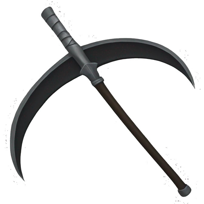 black scythe emoji