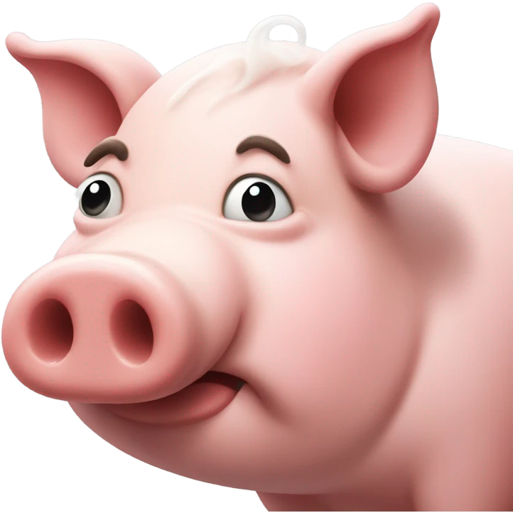Pig farting emoji