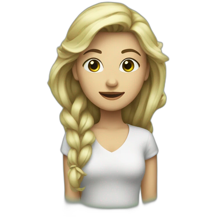 Девушка с зеленно-черными волосами,с зеленой одеждой emoji