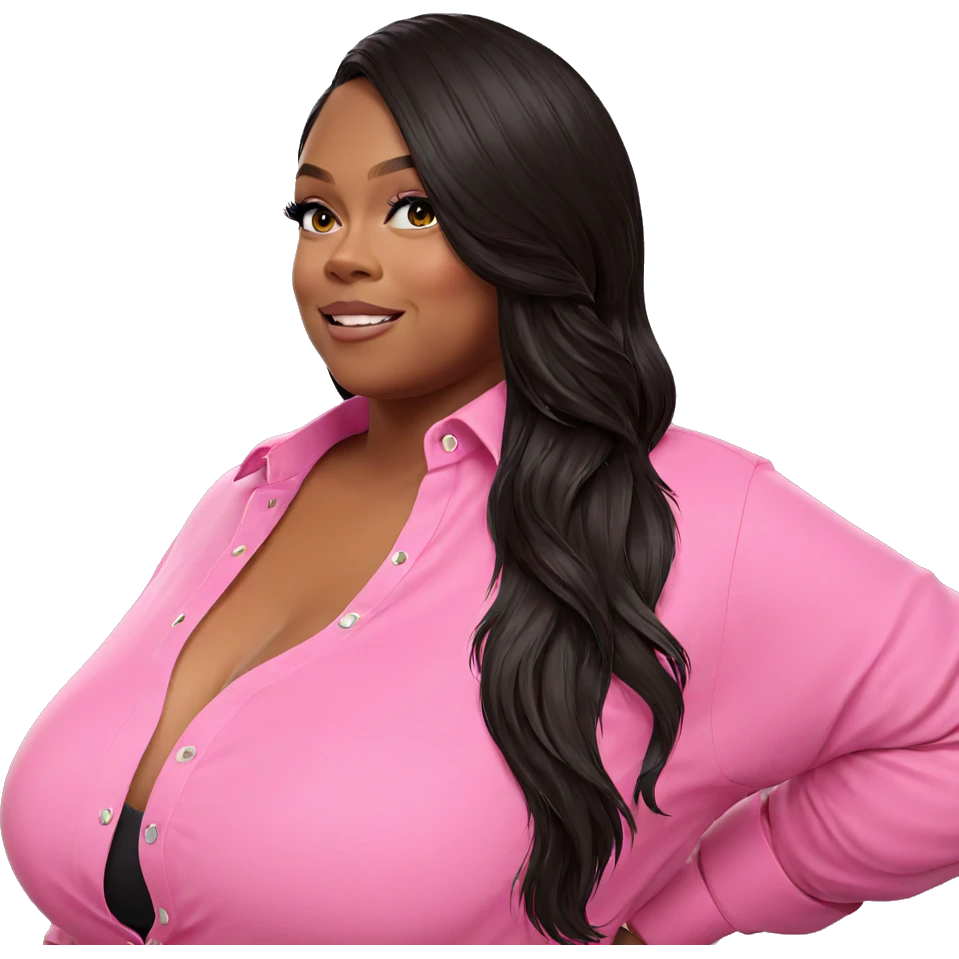 smiling girl in pink shirt emoji