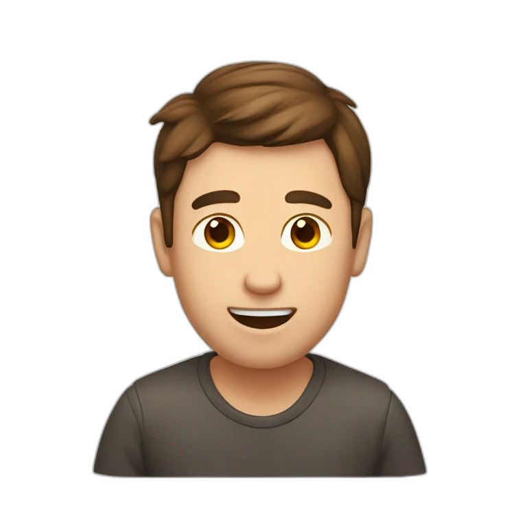 a man with brown hair coming out of a toilet emoji