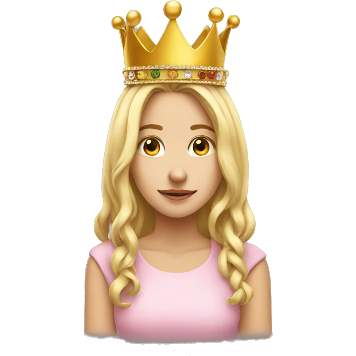 Crown falling off girl emoji