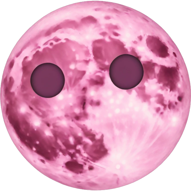 Pink moon emoji