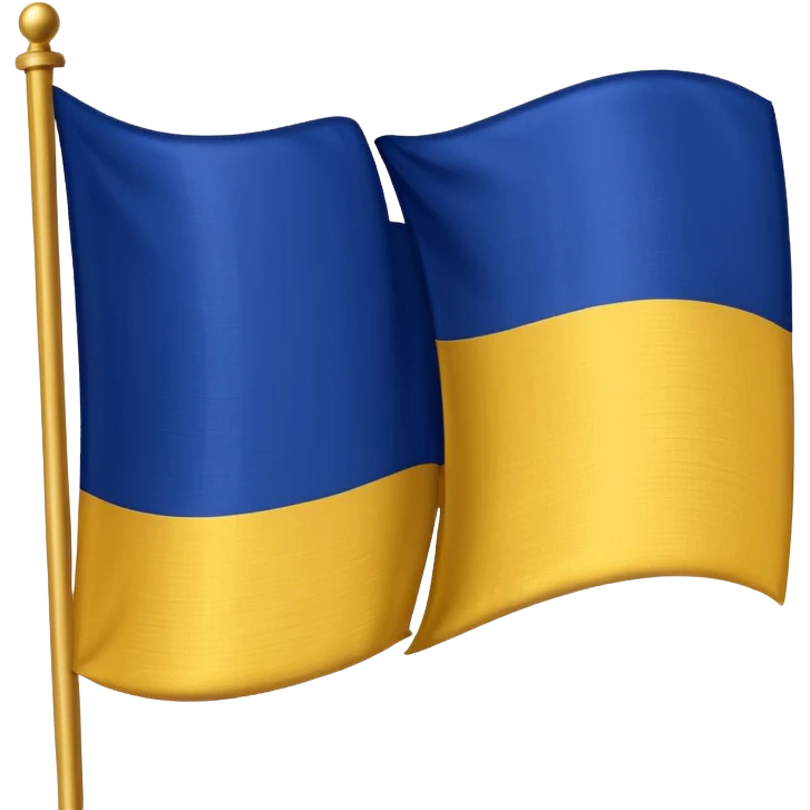 A flag with two dark blue stripes and a gold stripe in the middle emoji