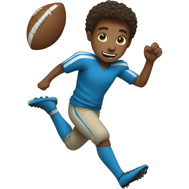 boy kicking football emoji