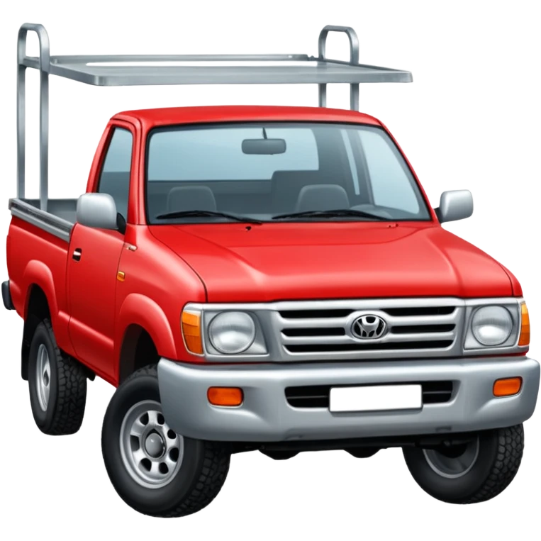 Red 1999 hilux with steel trya emoji