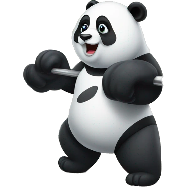 Panda in the gym emoji