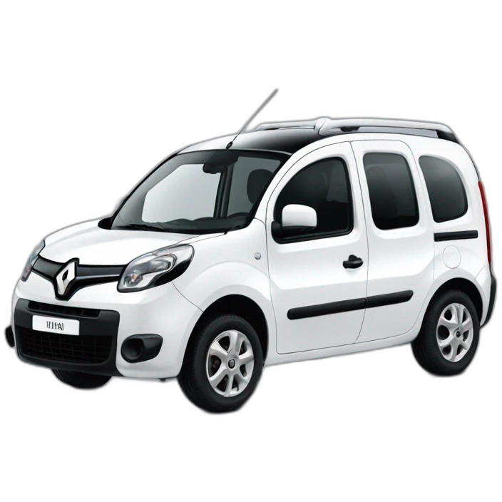 Une Renault kangoo blanche avec hard top emoji