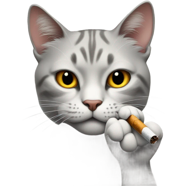 Cat smoking a cig emoji
