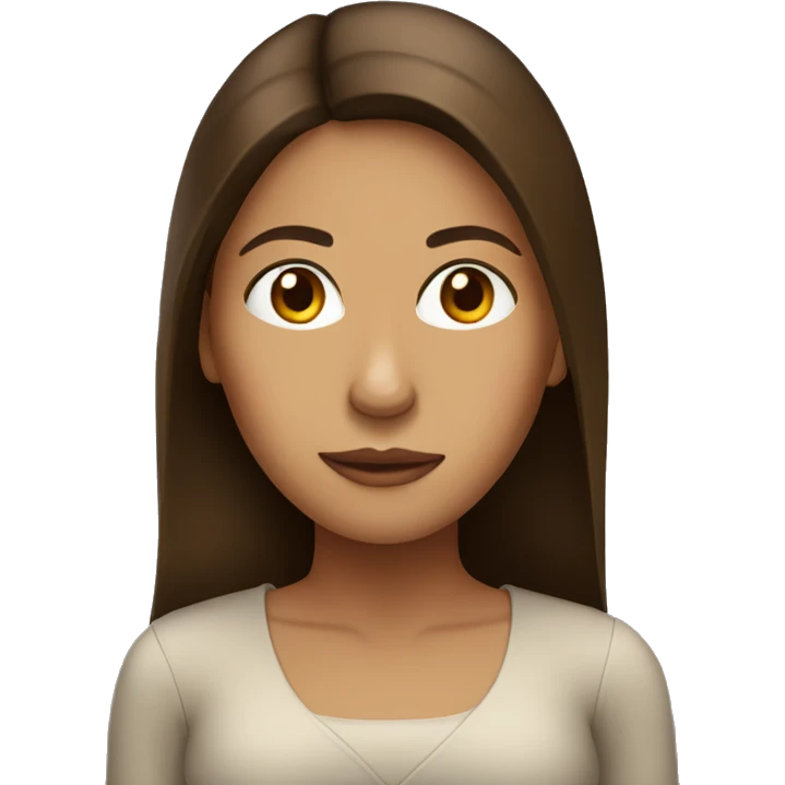 colombian lady with long straight brown hair emoji