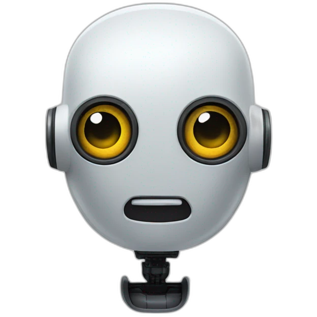 robot with head screen emoji