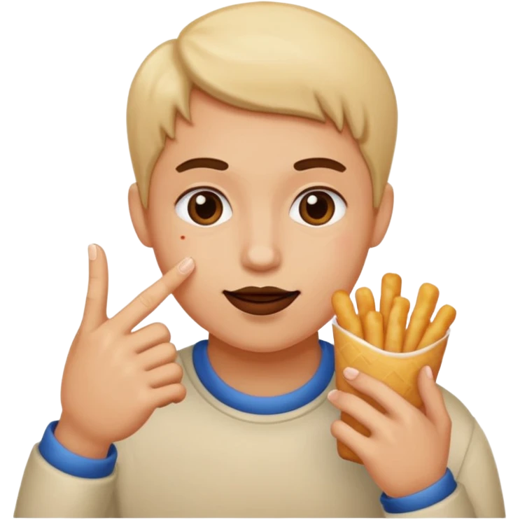 Me eating finger foods emoji