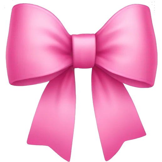 Cute pink bow emoji