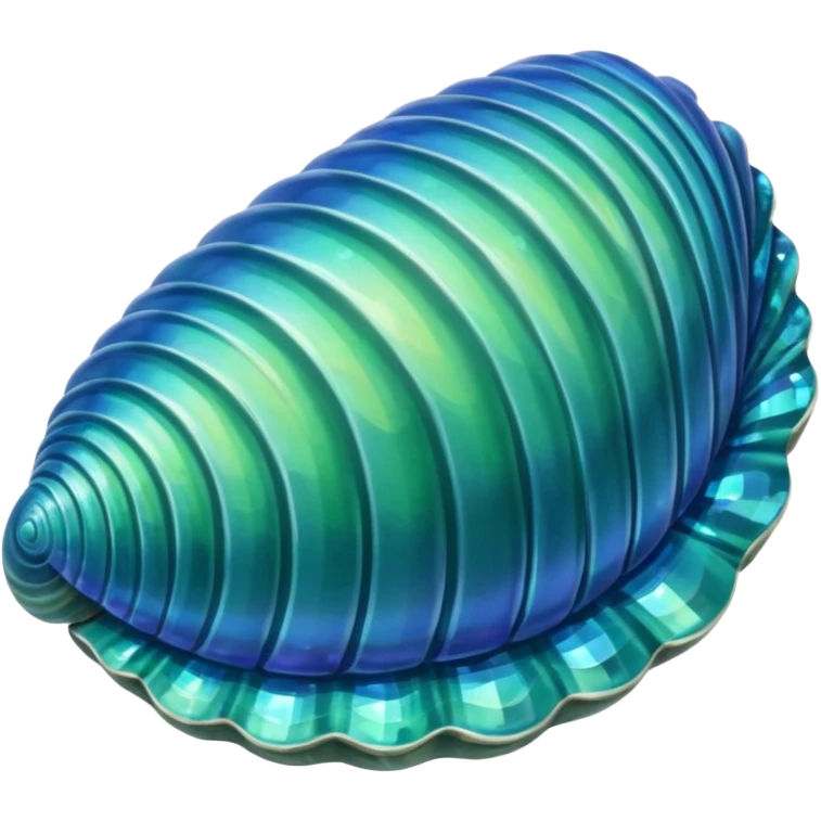 green blue crystal clam emoji