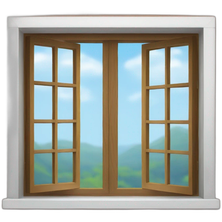 open window with win coming in emoji