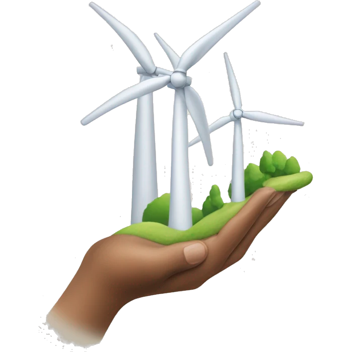 hand paintd wind power plant emoji