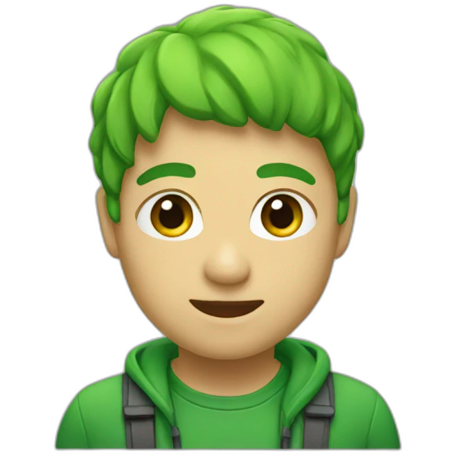 Hello green emoji