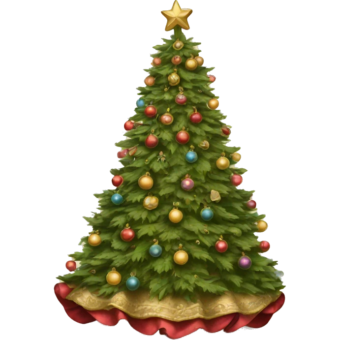 Victorian Christmas tree emoji