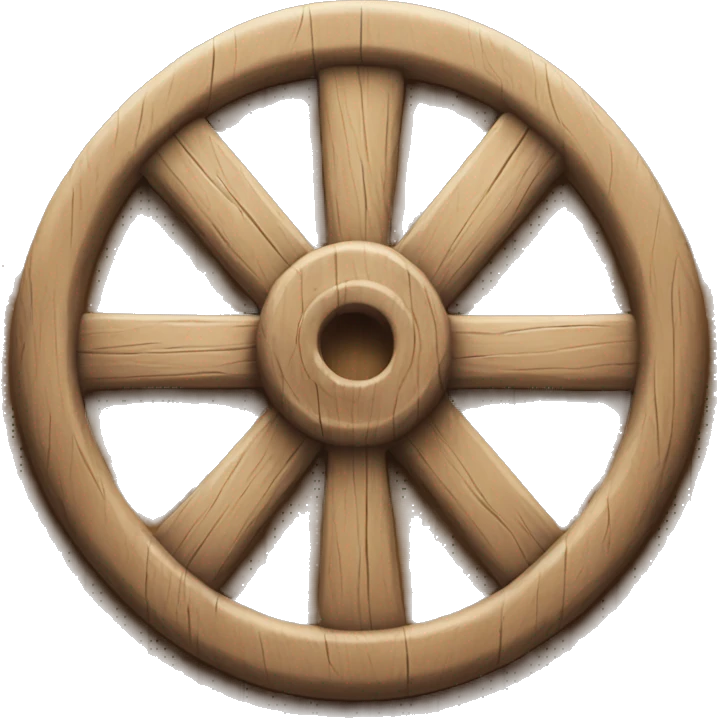 Wooden wheel emoji
