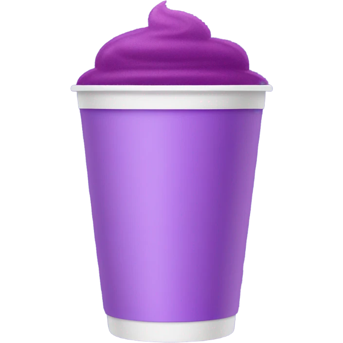 Purple drink in styrofoam cup emoji