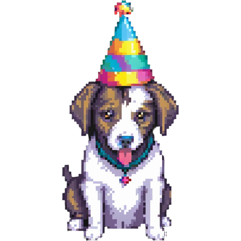 Dog with party hat emoji