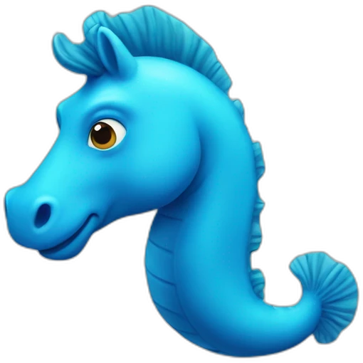Hippocampe bleu emoji