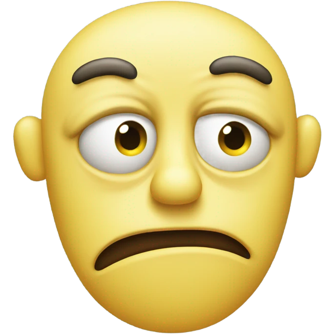 Tired yellow face emoji