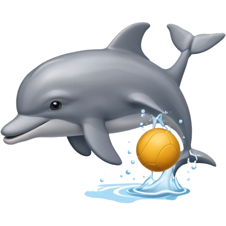 Dolphin with ball emoji