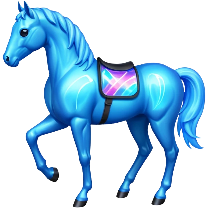 Sci fi Horse, fully holograms emoji