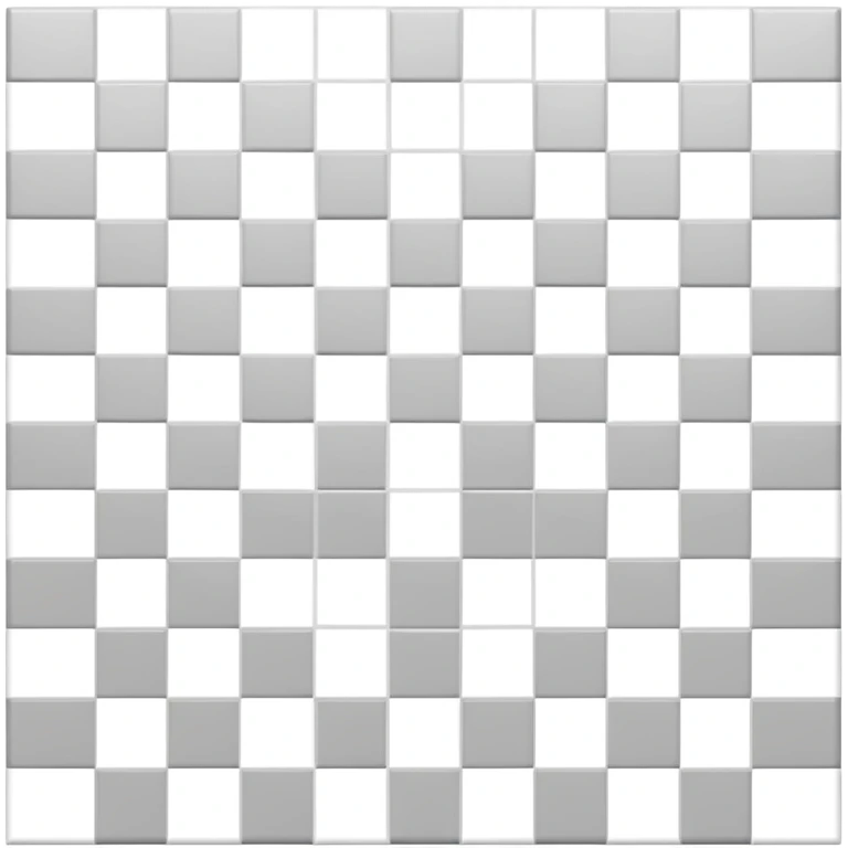 Generate a clean geometric checkerboard pattern using light gray and white squares. Modern, minimalist aesthetic with perfect symmetry. Suitable for backgrounds or digital design elements. emoji