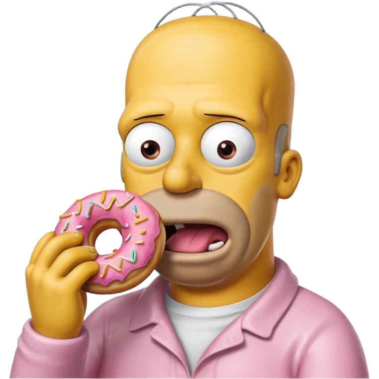 Homer simpson qui mange un donuts emoji
