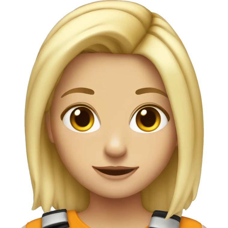 Blonde girl with a tigre  emoji