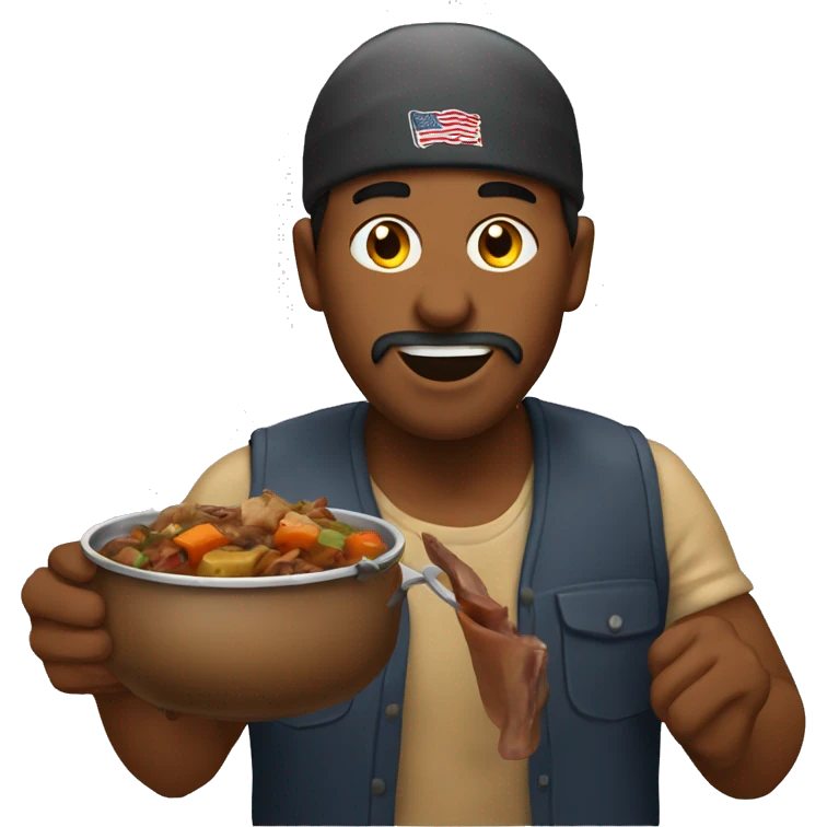 Indians eating pot roast emoji