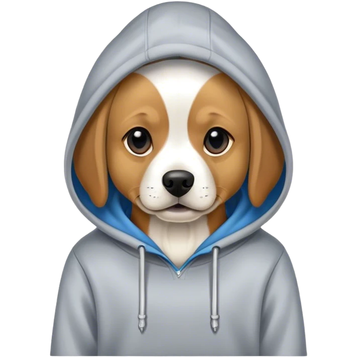 dog wearing hoodie emoji