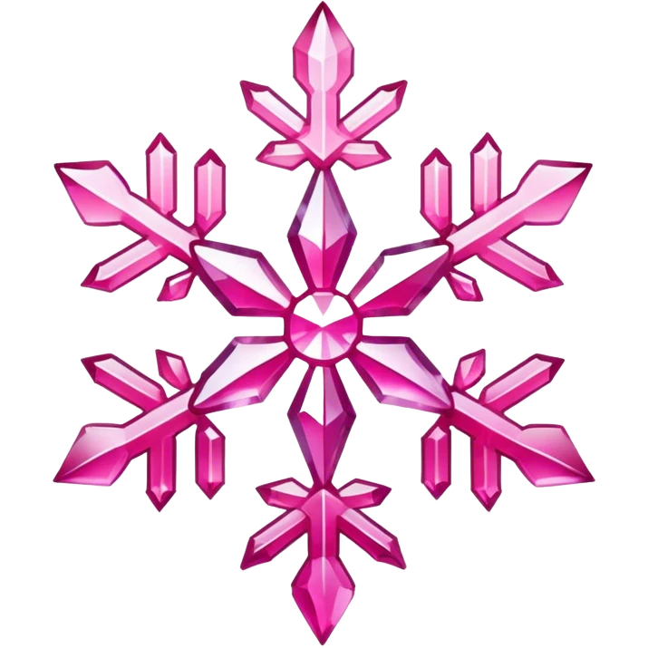 Pink crystal gemstone snowflake  emoji