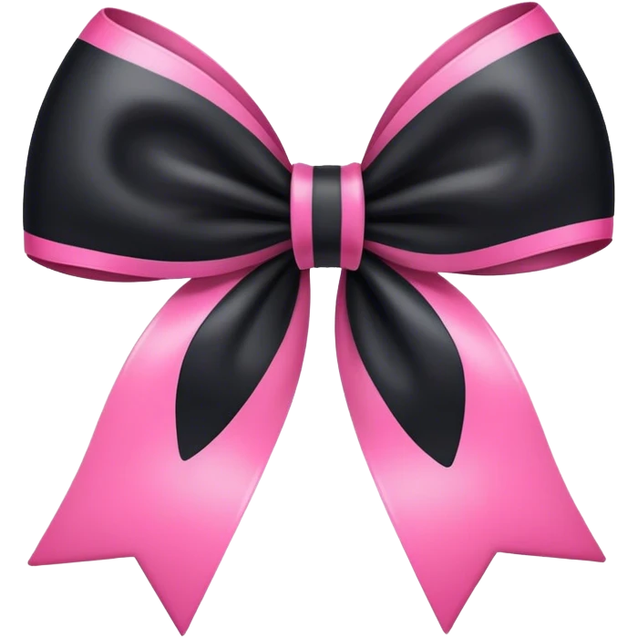 black and pink bow emoji