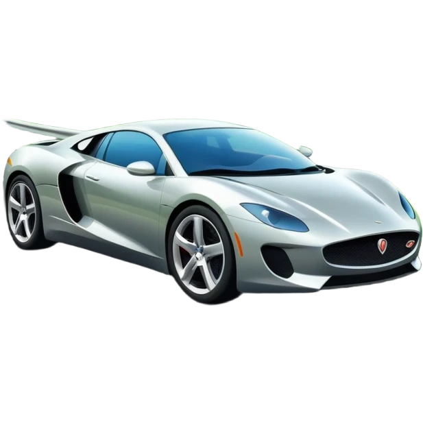 luxury car is driving on a scenic highway with beautiful landscape around emoji