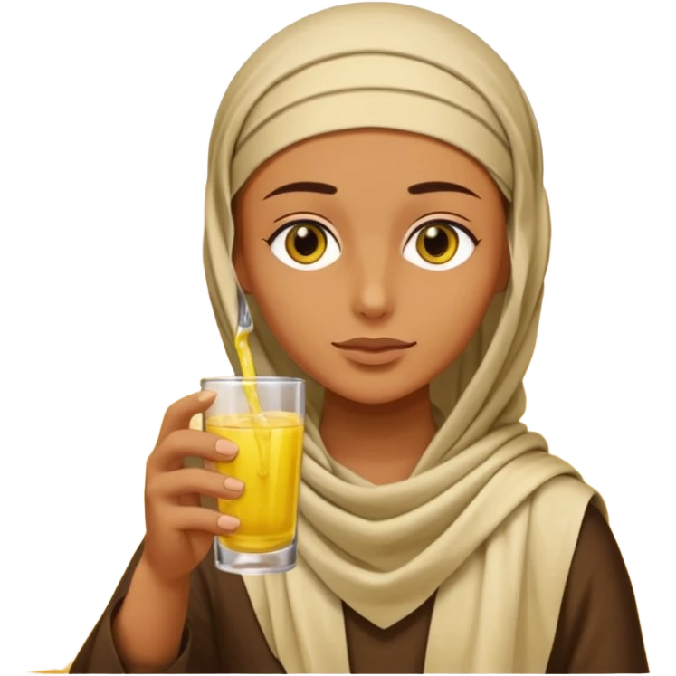 Ein Kamel welches ein Glass mit gelber Flüssigkeit trinkt üssigkei trinkt emoji