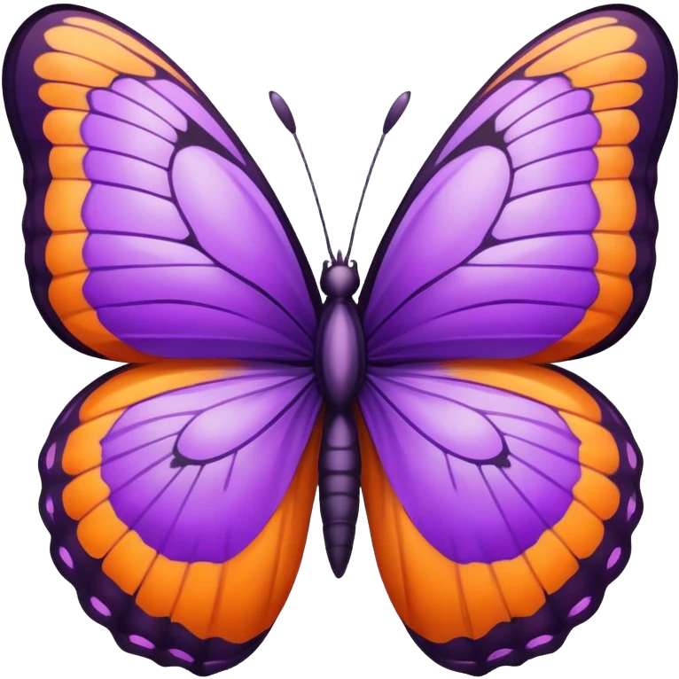 Purple and orange butterfly emoji